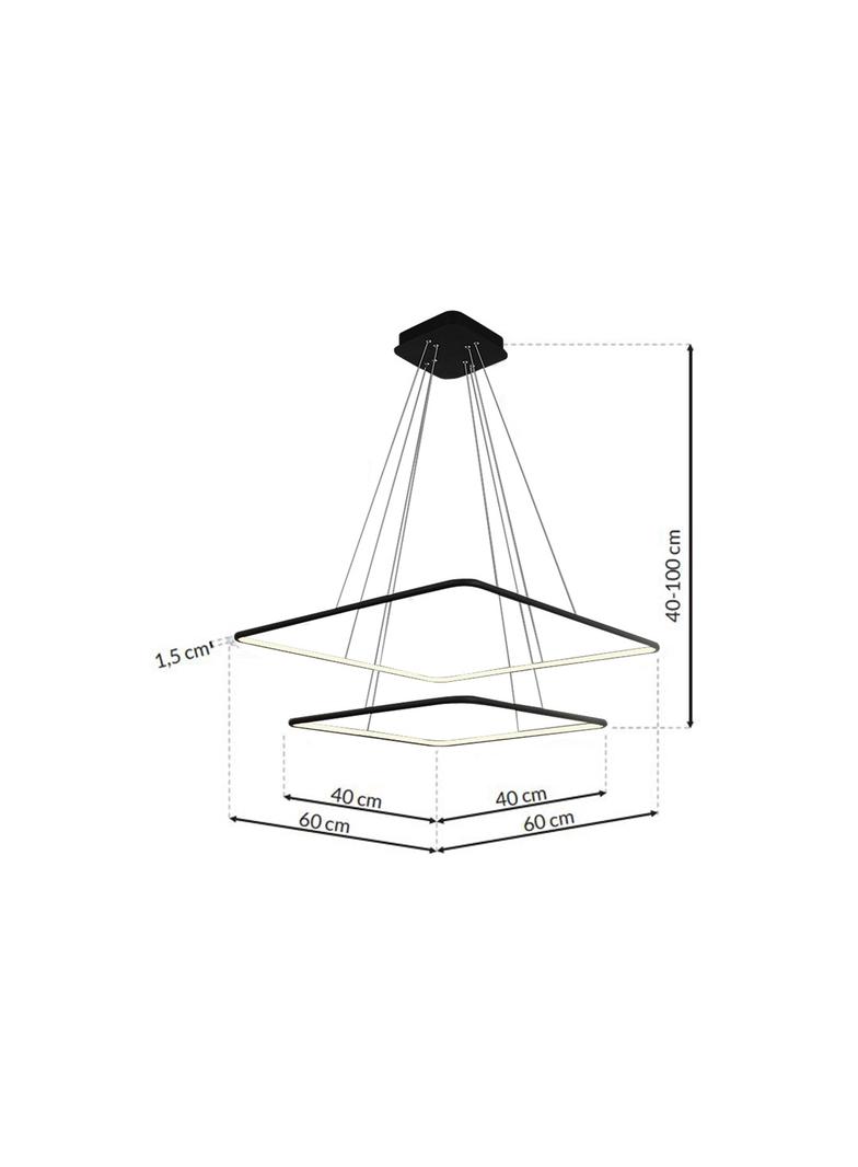 Milagro lampa wisząca LED Nix Black 50W 3500lm 3000K ML518