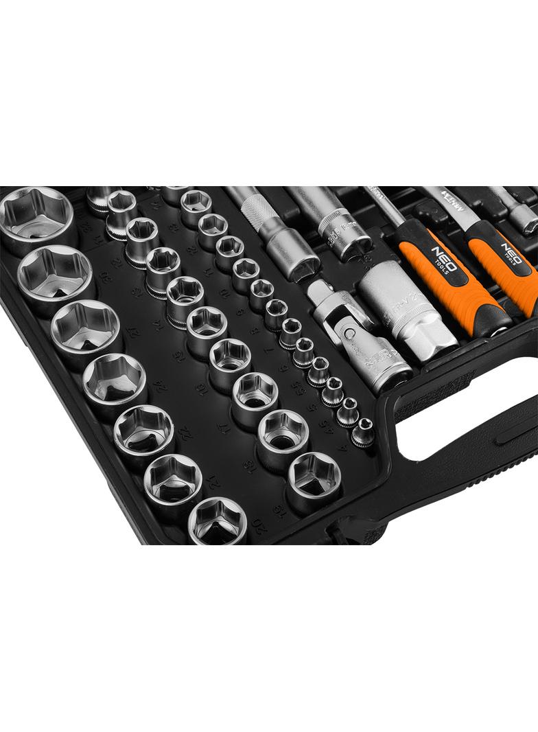 Zestaw kluczy 110 elementów 1/2",1/4", satynowy