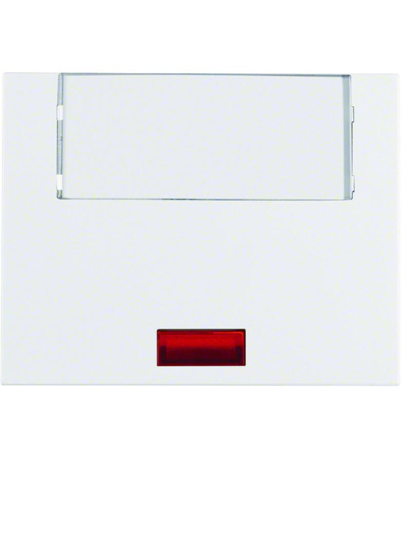 BERKER K.1 Klawisz z soczewką i dużym polem opisowym biały połysk 14967009 HAGER