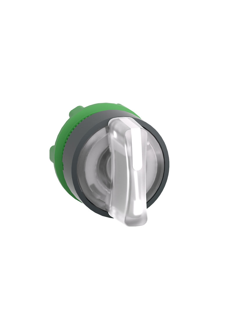 Harmony XB5 Przełącznik 3 położeniowy z samopowrotem LED biały plastikowy ZB5AK1513 Schneider