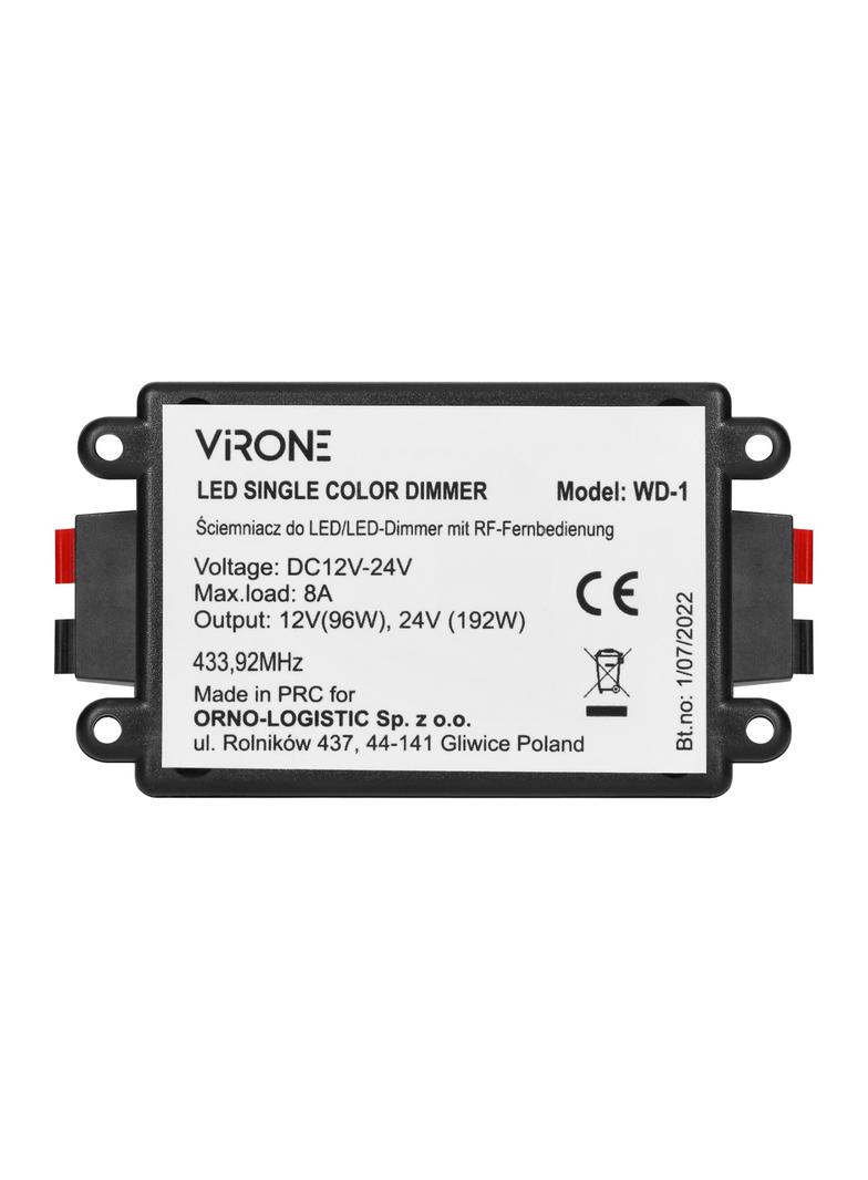 Ściemniacz do LED 12-24VDC RF z pilotem WD-1 ORNO