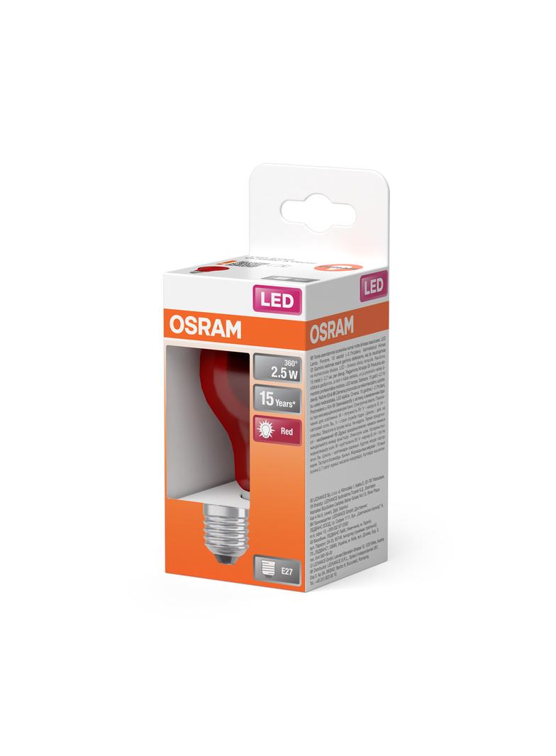Lampa LED STAR CL A Red 15 non-dim 2,5W E27