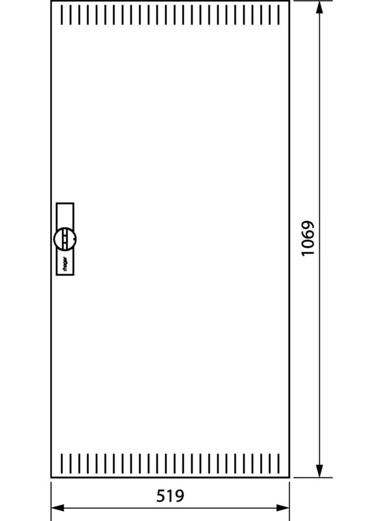 univers Drzwi prawe perforowane 1100x550mm IP3x