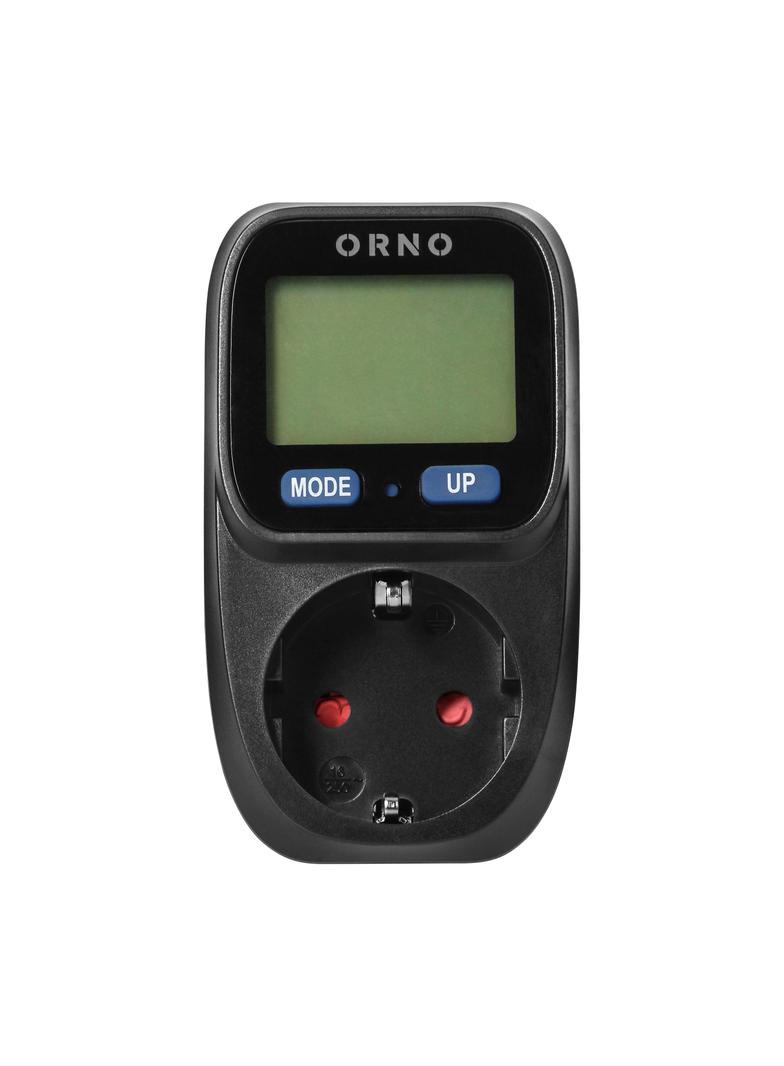 Watomierz, kalkulator energii z wyświetlaczem LCD, wersja schuko, czarny