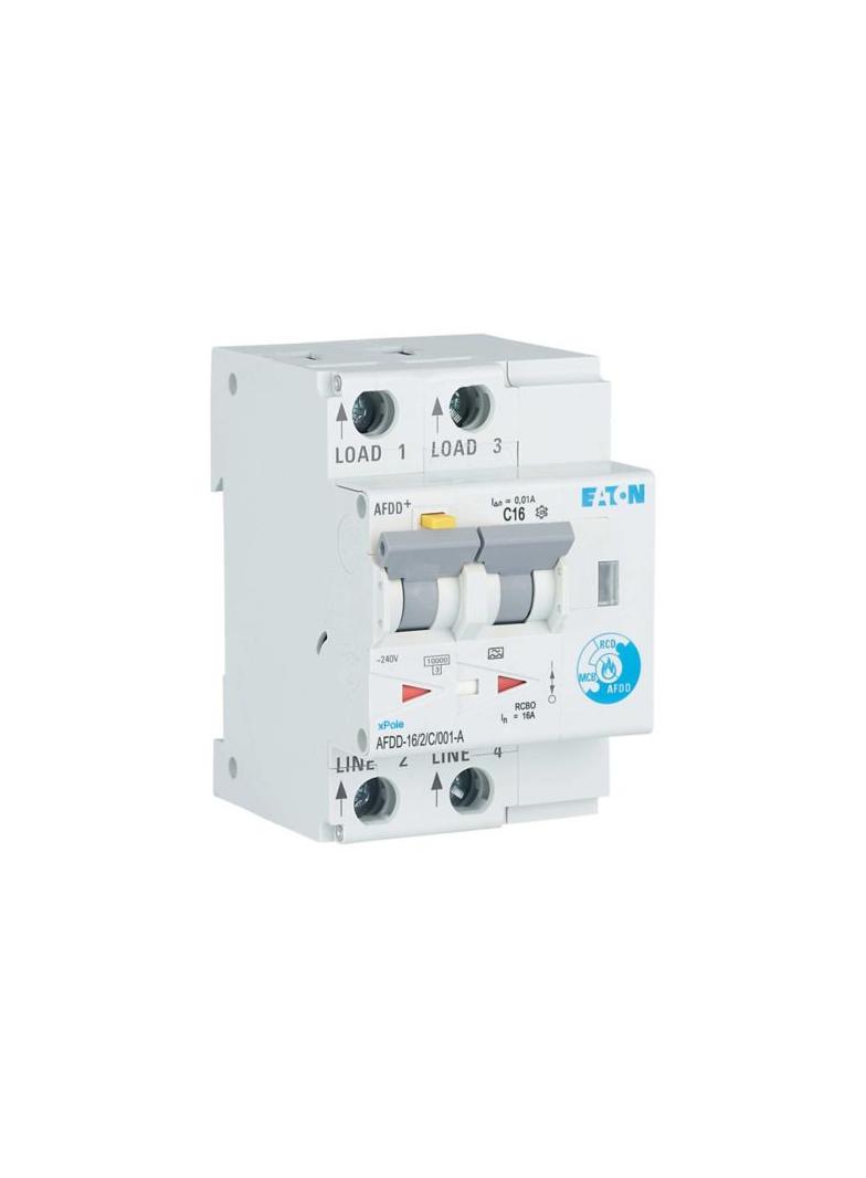 AFDD-16/2/C/001-A Przeciwpożarowy detektor iskrzenia 10kA C16A 2P 10mA typ A 187207 EATON
