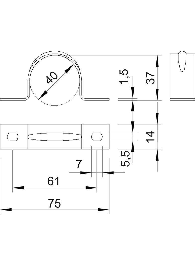 605, OBEJMY MOCUJĄCE 40MM ALMG 3