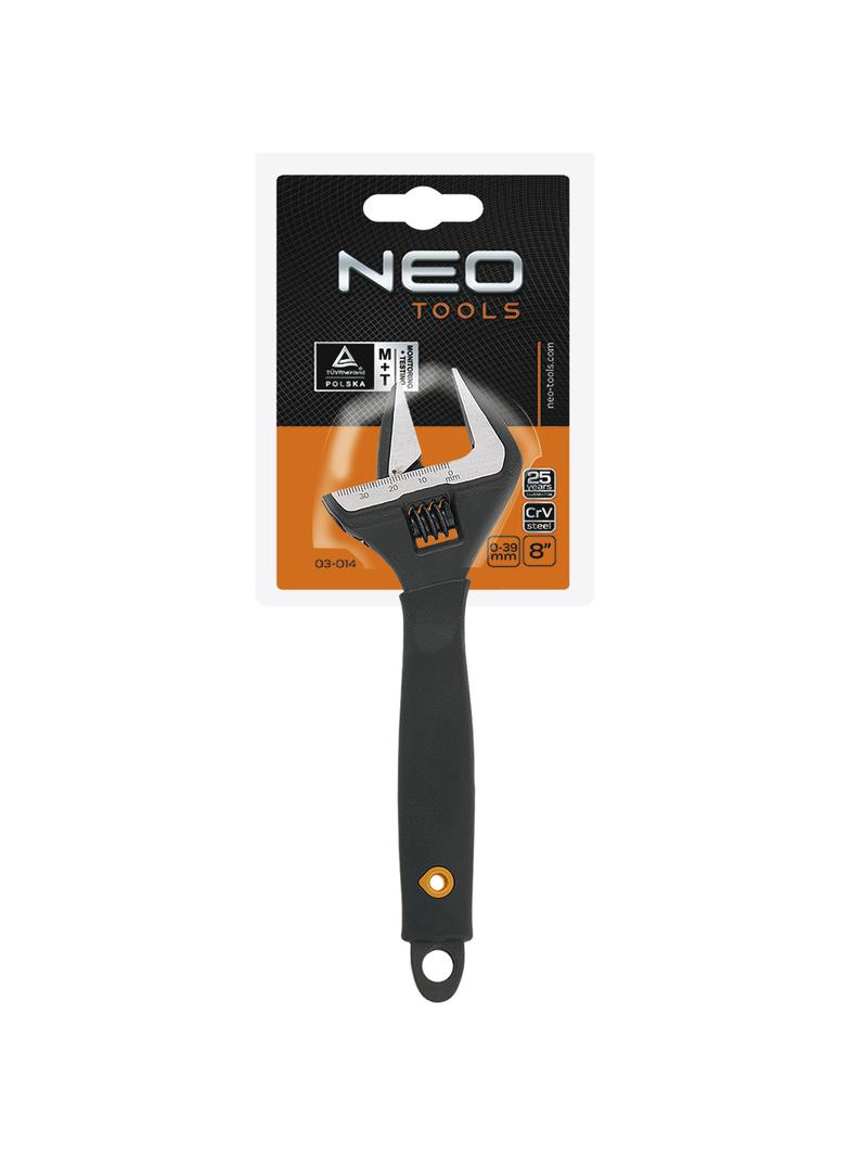 Klucz nastawny 200 mm, zakres 0-39 mm