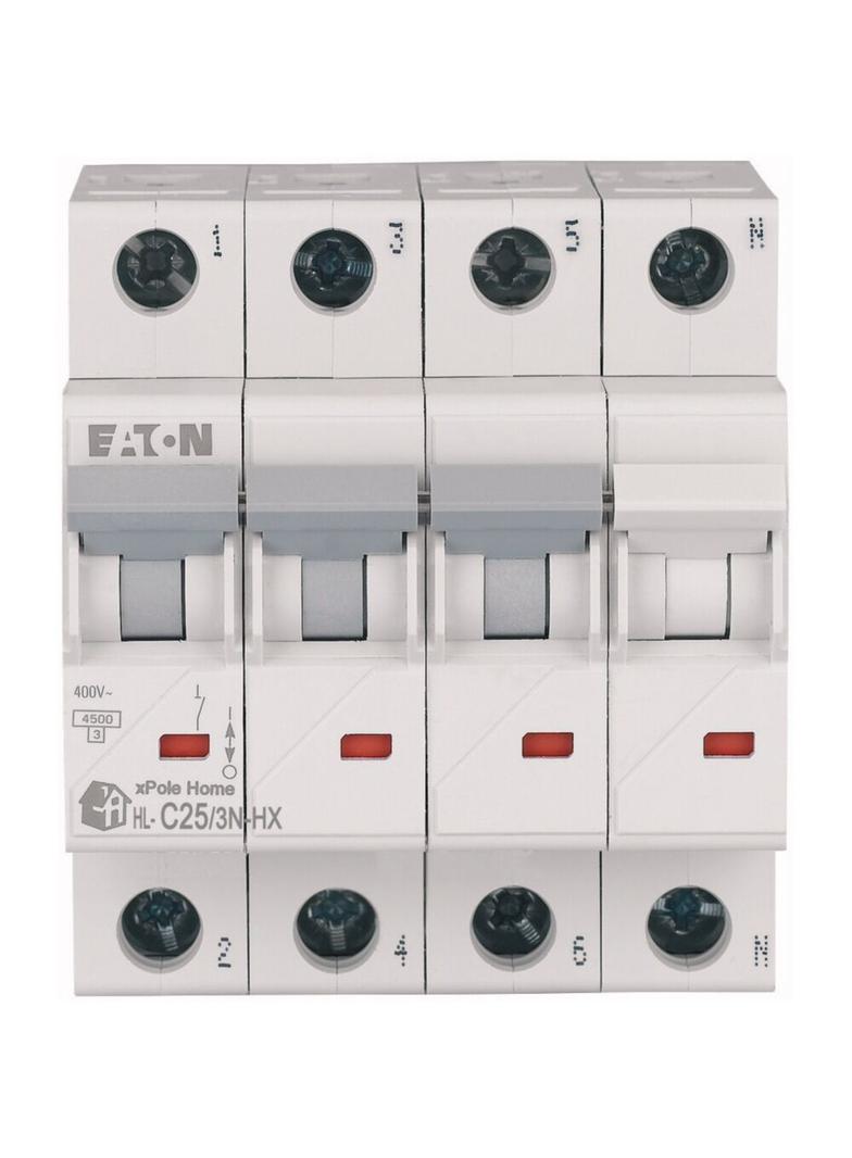 HN-C25/3N Wyłącznik nadprądowy 6kA C25A 3P+N 194913 EATON