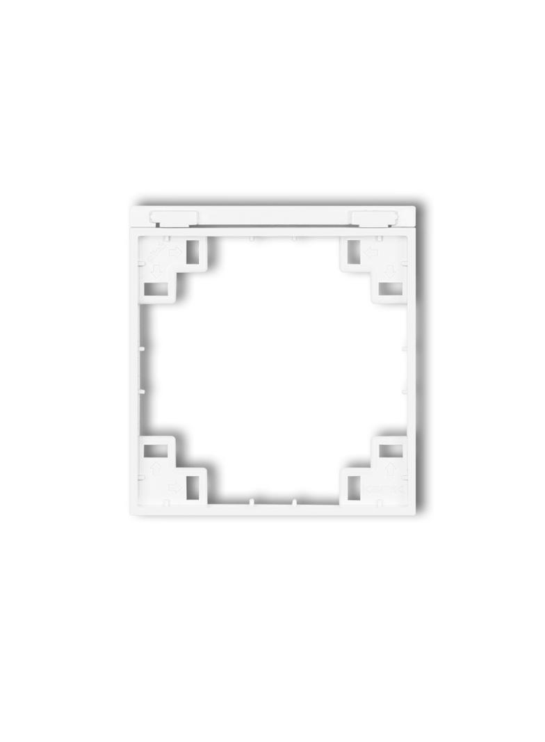 MINI SCHUKO Ramka pośrednia do gniazda bryzgoszczelnego z uziemieniem SCHUKO biały KARLIK