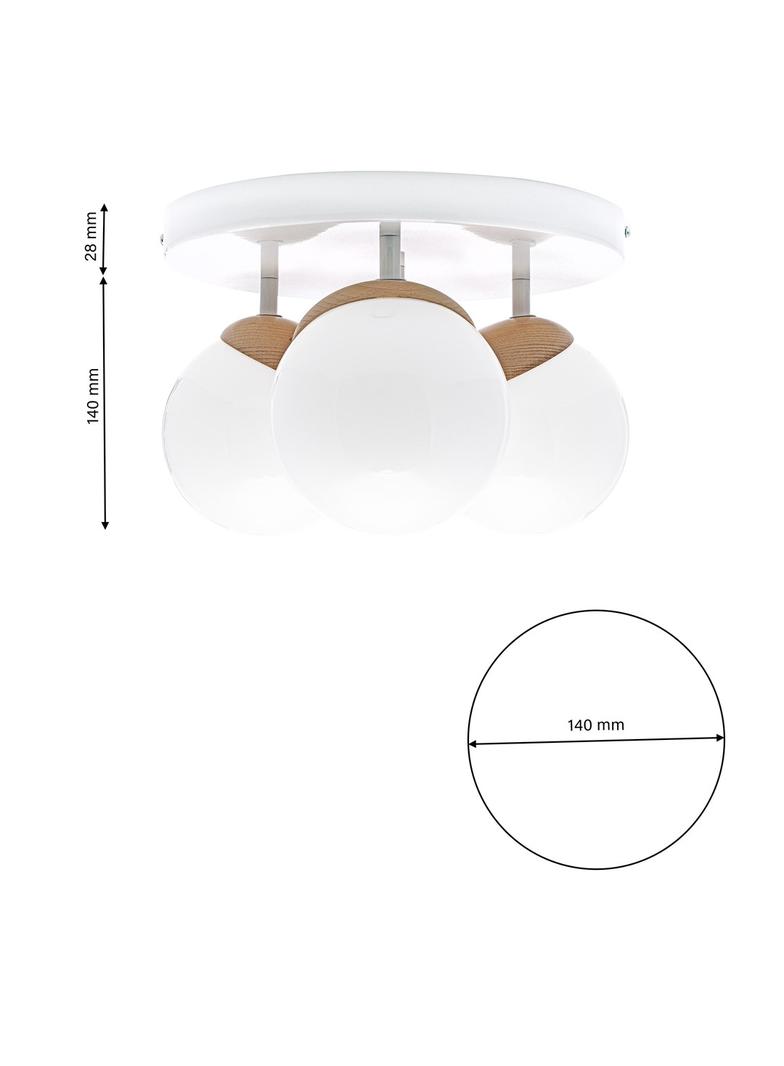 Milagro plafon Sfera Wood 3xE14 MLP5429