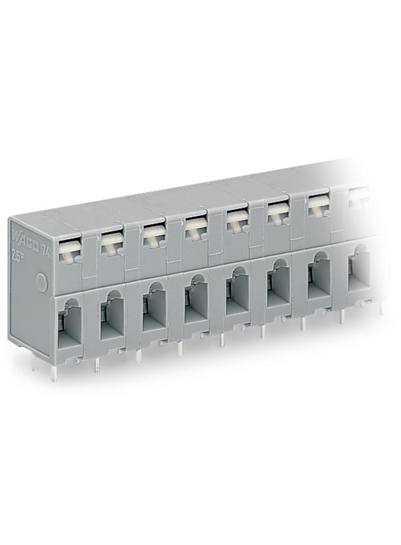 listwa przepustowa do p. drukowanych 7-bieg. szara raster 7,5 mm