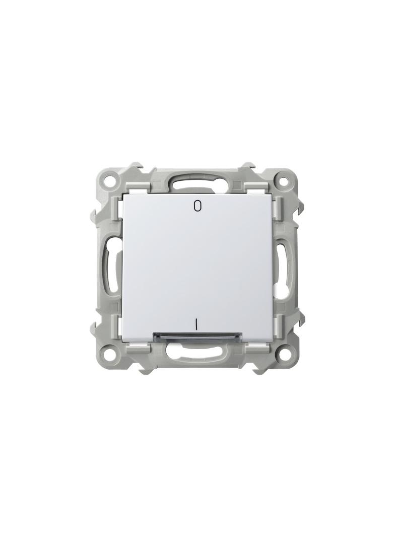 SZAFIR Łącznik dwubiegunowy z podświetleniem białym - kolor biały