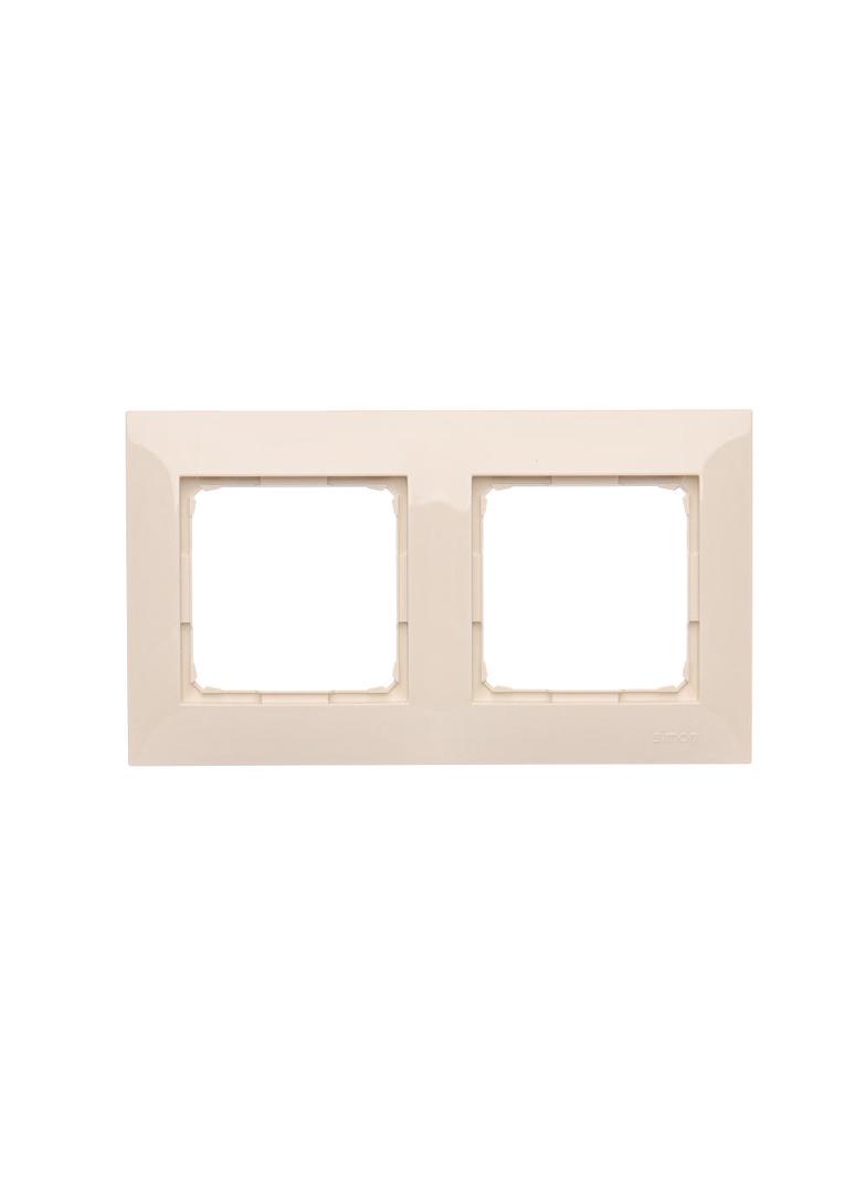 Simon 54 Premium Ramka 2-krotna PREMIUM do puszek karton-gips IP20 / IP44 kremowy DRK2/41 KONTAKT