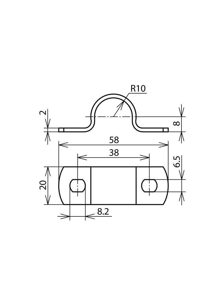 Uchwyt do montażu przewodu uziem. CUI na ścianie, stal nierdzewna NIRO