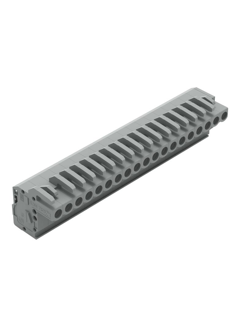 MCS-MIDI Classic gniazdo kątowe 19-bieg. szare raster 5 mm /10szt./ WAGO