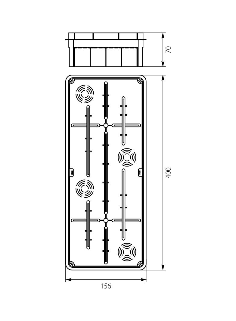 Puszka podtynkowa Pp/t 10 (400x156x66) 11.10 46306 OPATÓWEK
