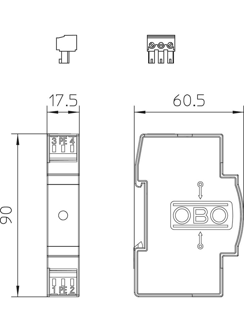 VF230-AC-FS, Bariera odgromowa