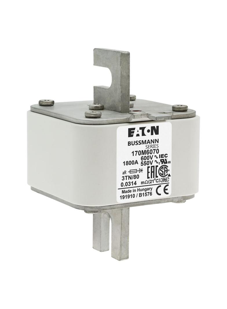 1800A 600V 3TN/80 aR INDICATOR FUSE Wkładka szybka 1800A AC 600V DIN 3 76x90x109 mm aR D 170M6070 EA
