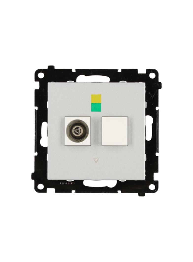 Simon 55 Gniazdo ekwipotencjalne pojedyncze Aluminium mat