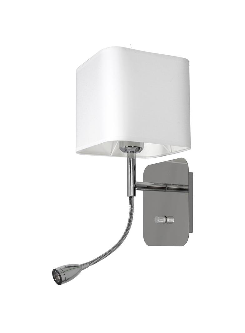 Milagro kinkiet Napoli E27 + LED 1W 90lm 4000K biały/chrom ML63600