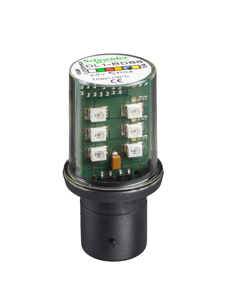 Harmony XVB Dioda LED niebieska 24V, podstawa mocująca BA 15D