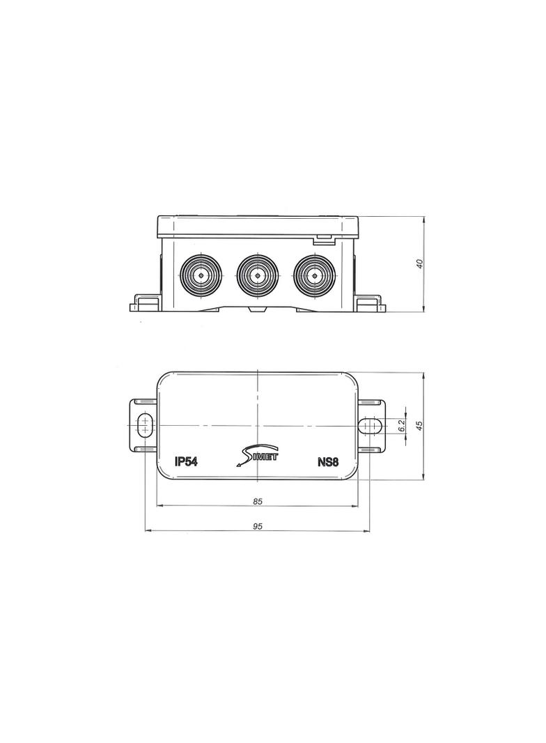 Puszka instalacyjna naścienna NS8 FASTBOX&HOOK brązowy