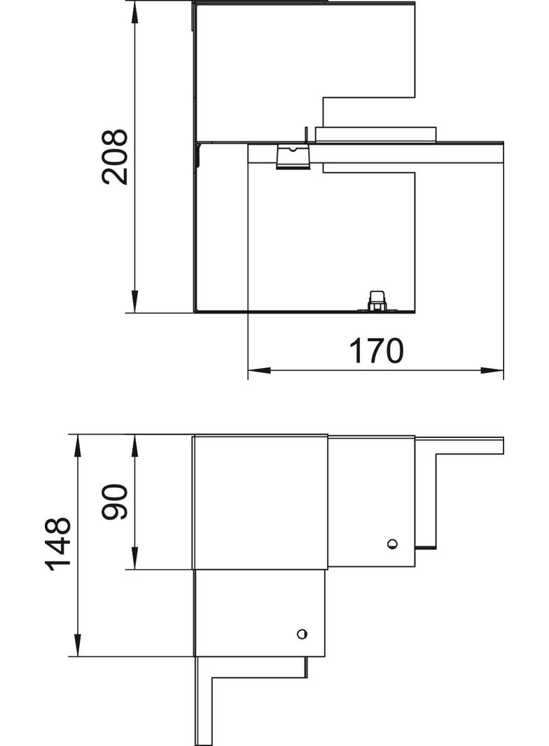 GS-AI90210RW, NAROŻE WEWN. 90X210 CZ.B.