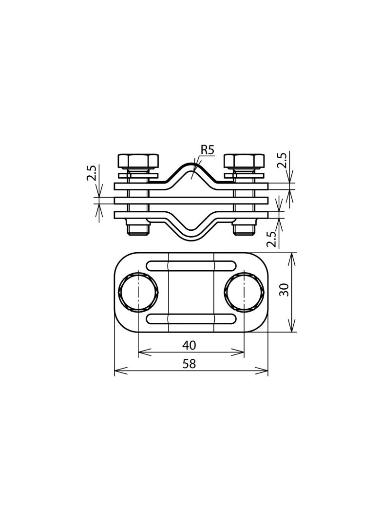 Zacisk probierczy z podkładką sprężystą, głowica HVI power / pręt uziemiający 10 mm, 200 kA, stal ni