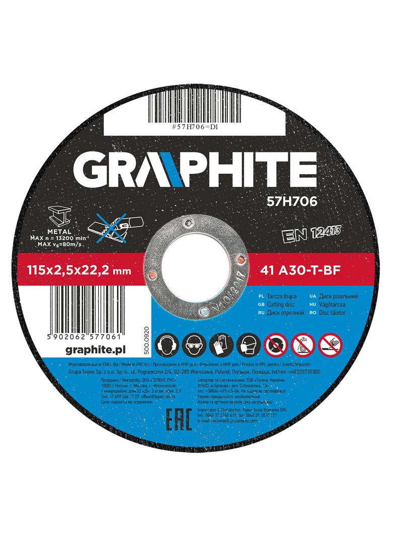 Tarcza tnąca do metalu 115 x 2.5 x 22.2 mm, 41 A30-T-BF