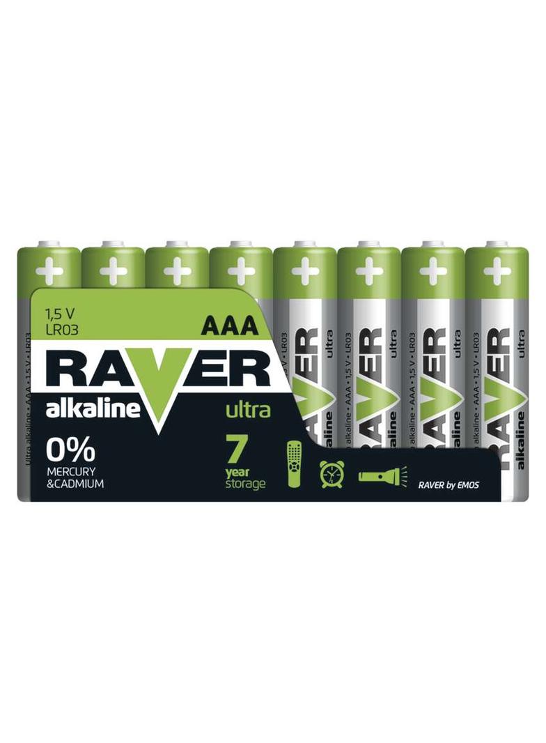 Bateria alkaliczna Raver Ultra Alkaline AAA (LR03) folia 8 B79118 EMOS