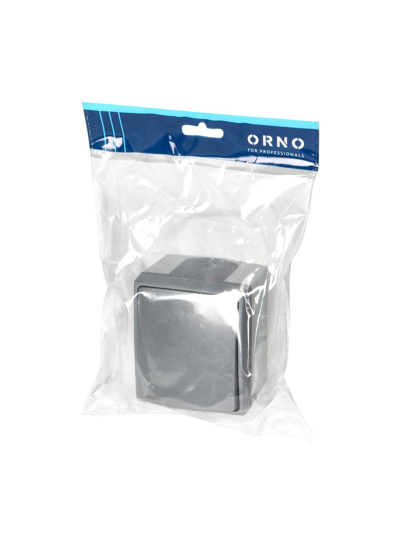 Przycisk dzwonek z podświetleniem AQUATIC PRO IP55, 10A, 230V AC, Szaro-Grafitowy