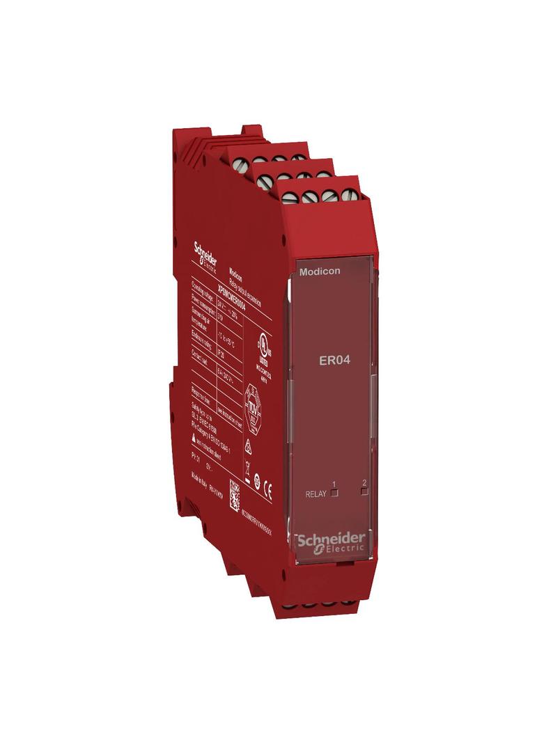 Moduł rozszerzeń 4 wyjścia przekaźnikowe zaciski śrubowe XPSMCMER0004