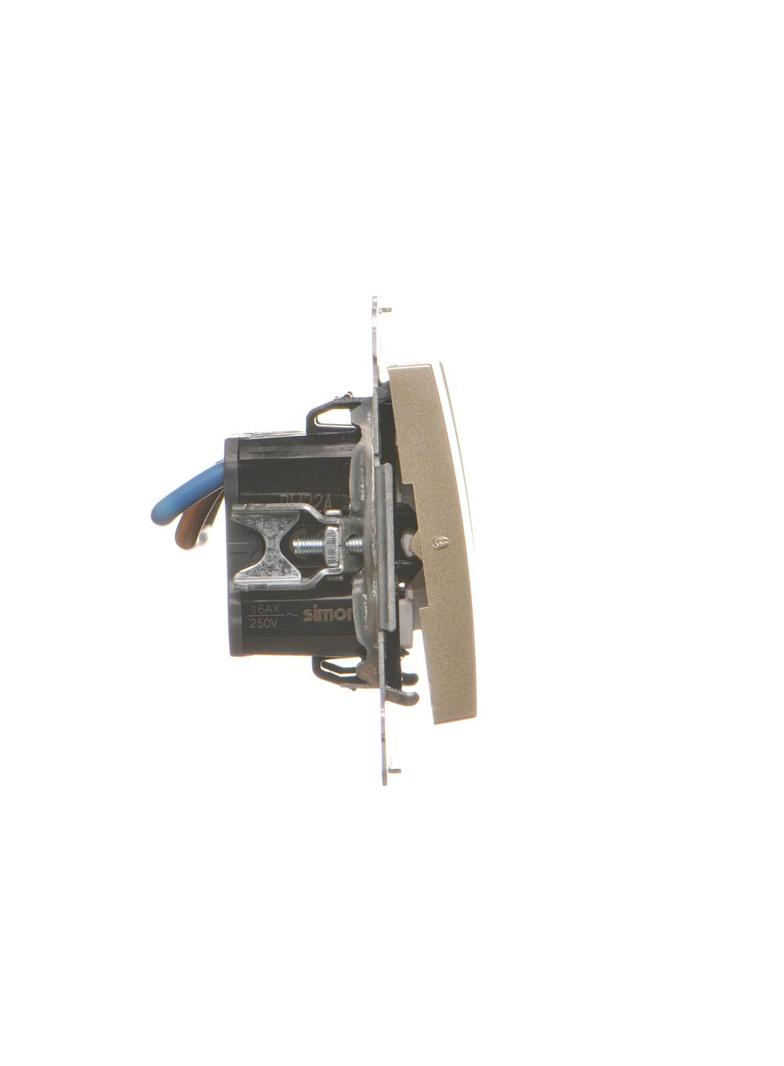 Simon 54 Łącznik dwubiegunowy podwójny 16A z. śrub. złoty mat