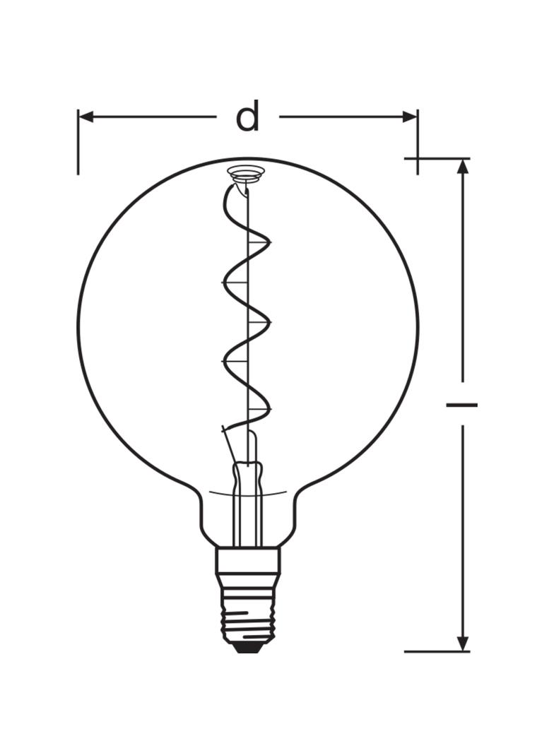 Żarówka LED Vintage 1906 LED CL GLOBE200 FIL GOLD 28 non-dim 5W/820 E27 4058075092013 LEDVANCE