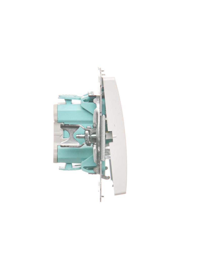 Simon Basic Przycisk pojedynczy zwierny bez piktogramu 10A szybkozłączka biały