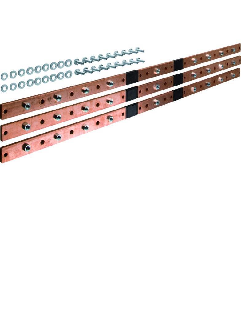 univers Szyna pozioma Cu do rozł. listwowych NH1/2/3 5-pol. 40x10mm (3 szt) UM09K HAGER