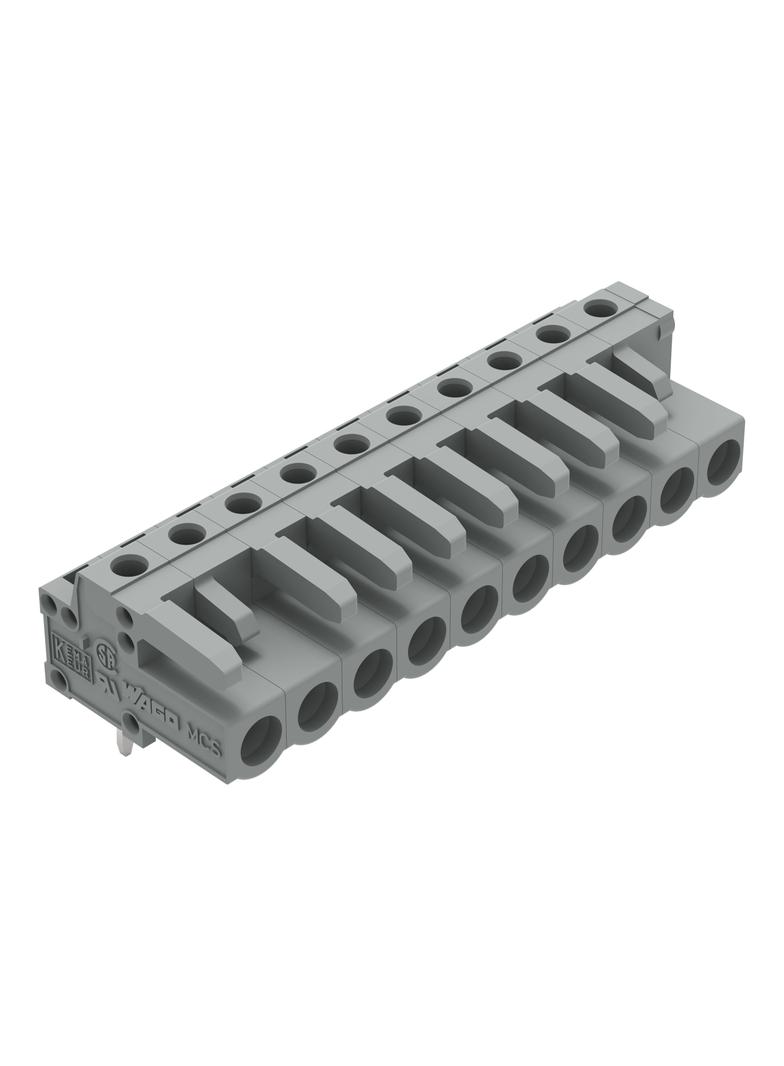 MCS-MIDI Classic gniazdo kątowe 10-bieg. szare raster 5 mm /50szt./ WAGO
