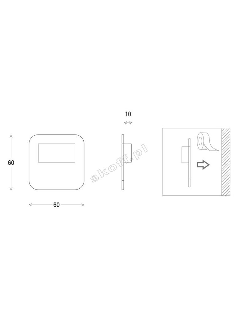 SALSA MINI STICK SHORT – M (mosiądz mat) / WW (c. biały)   [obud. Aluminium + lakier] [IP 66]