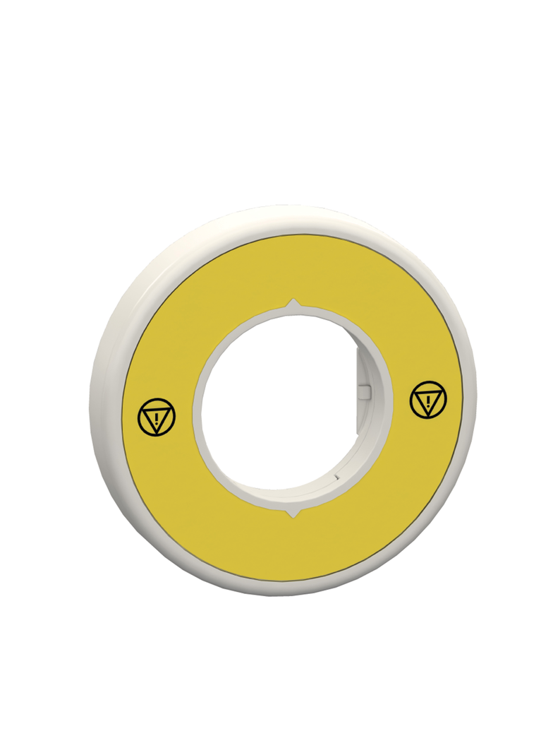 Harmony Illuminated ring O60 plastic yellow white or red integral LED unmarked 24 V AC/DC ZBY9W3B140 Schneider