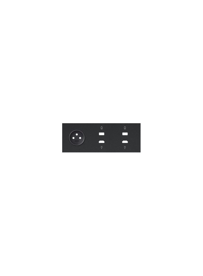Simon 100 Panel 3-krotny: 1 gniazdo + 1 HDMI + 1 USB + 1 HDMI + 1 USB czarny mat 10020318-238 KONTAKT