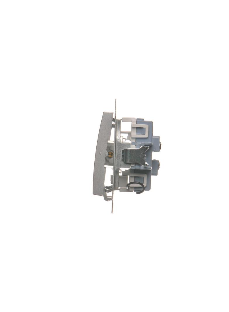 Simon 54 Łącznik schodowy podwójny z podświetleniem bez piktogramu 10A 250V zaciski śrubowe srebrny mat DW6/2L.01/X/43 KONTAKT