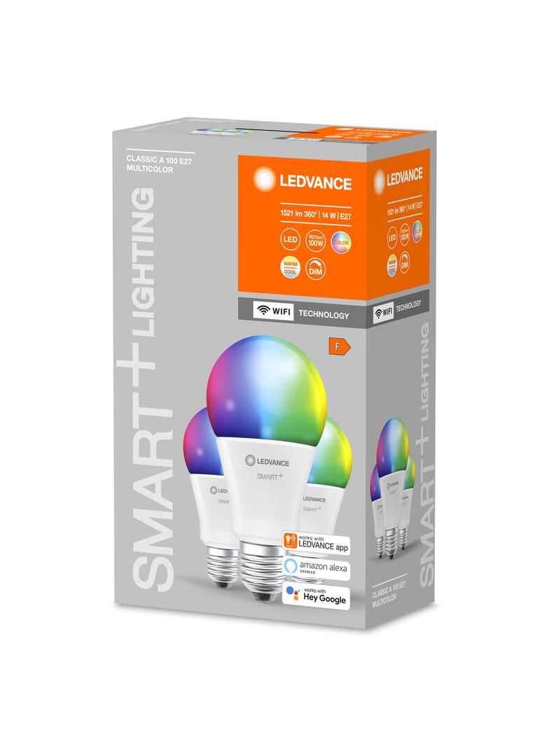 Lampa LED SMART+ WiFi Classic A100 RGBW E27 FR 3pack