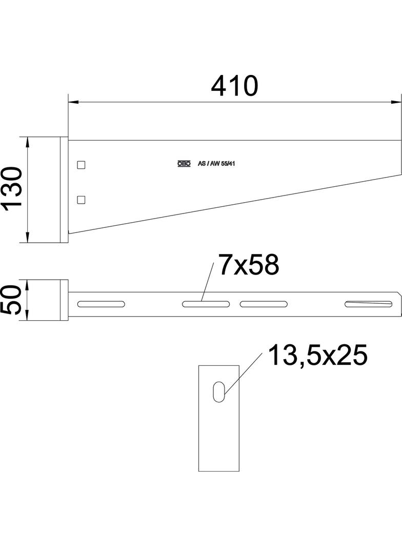 AW 55/41, WSPORNIK WIESZAKOWY 410MM FT