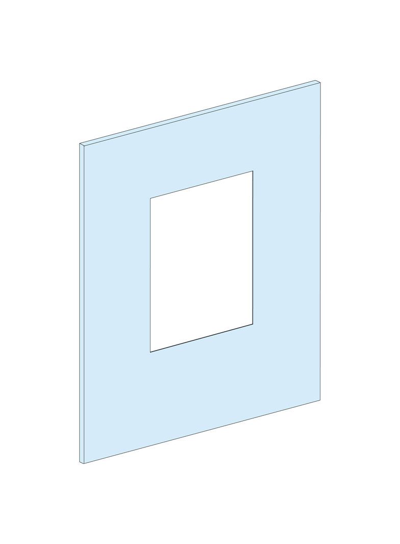 Rozdzielnice PrismaSet, płyta czołowa dla pionowego ISFT250 250mm