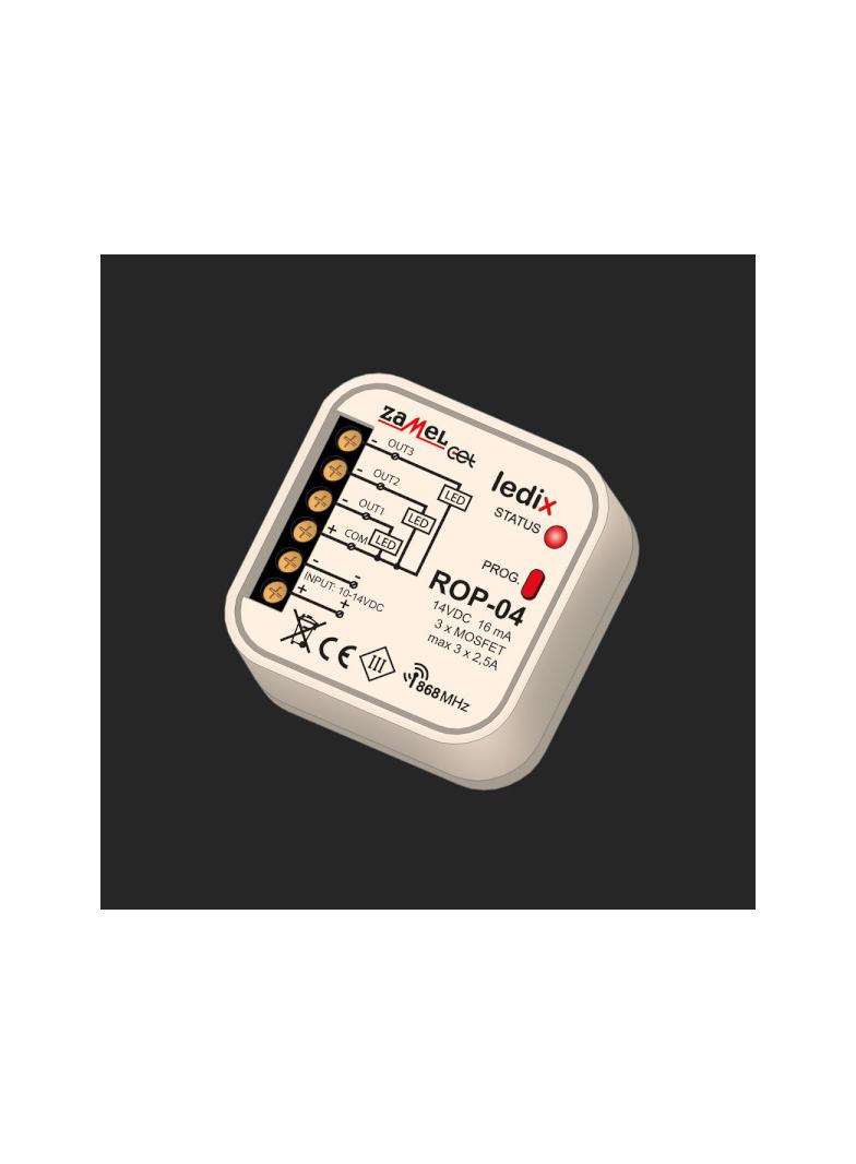 Radiowy odbiornik dopuszkowy 3-kanałowy TYP: ROP-04