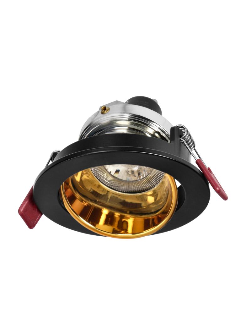 FONDI RC ramka dekoracyjna oprawy punktowej, MR16/GU10 max. 50W, okrągła, stała, aluminiowa, czarno-