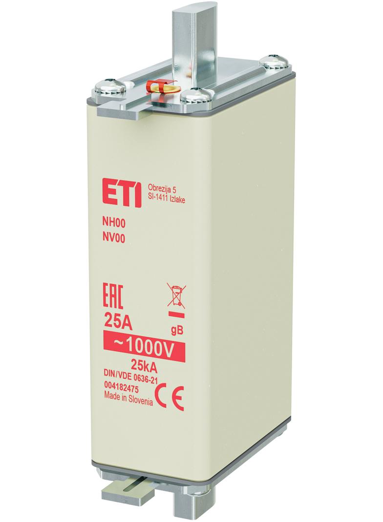 WT/NH 00 25A gB 1000V - górnicza - Wkładka topikowa WT/NH gB górnicza