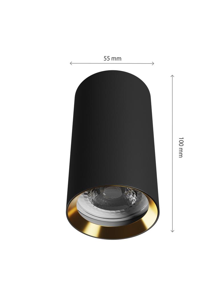 CHLOE VARIOSA GU10 NATYNKOWA GU10 230V IP20 55x100MM CZARNY ŚRODEK ZŁOTY OKRĄGŁA