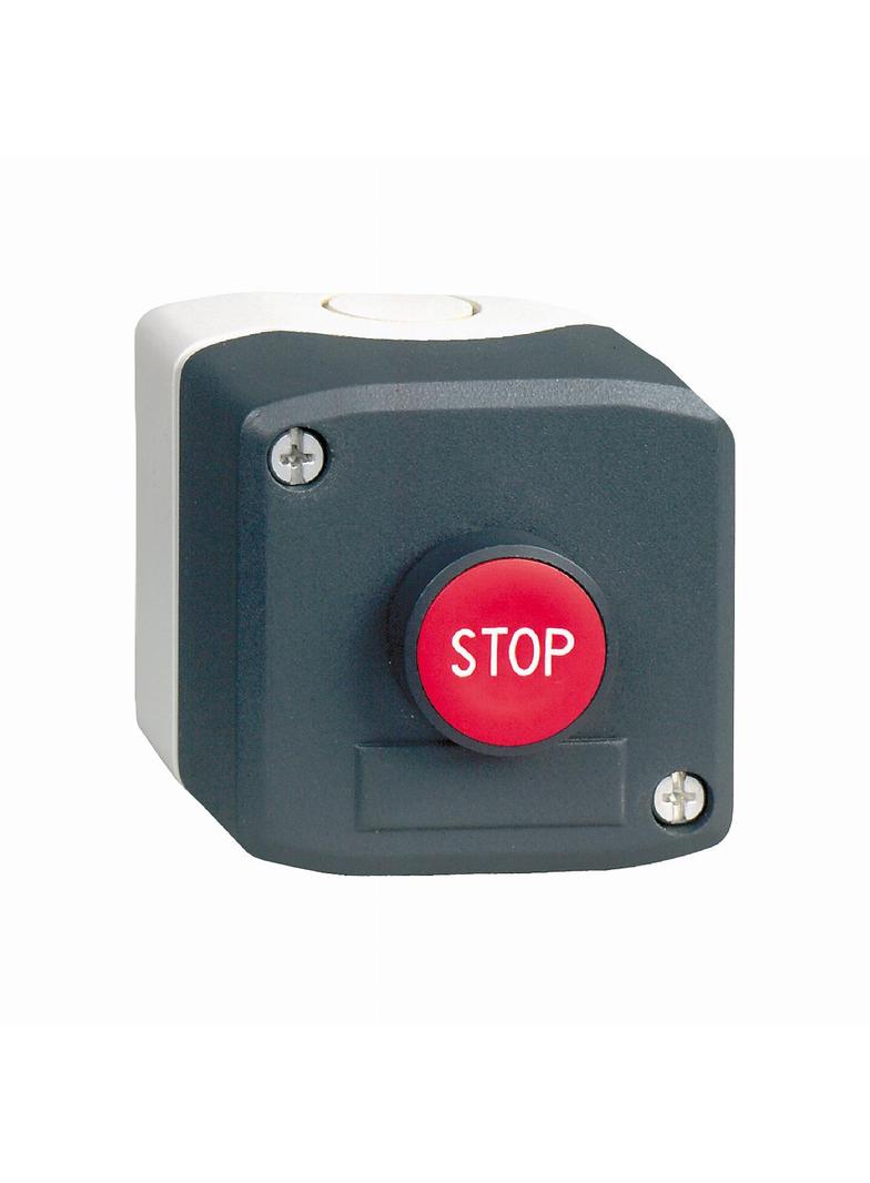 Harmony XALD Stacja sterująca ciemnoszara czerwony przycisk fi22 z samopowrotem Stop 1R XALD114 Schneider