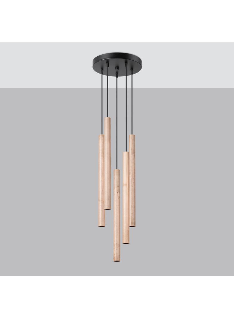 Sollux Lampa wisząca PASTELO 5P drewno SL.1270